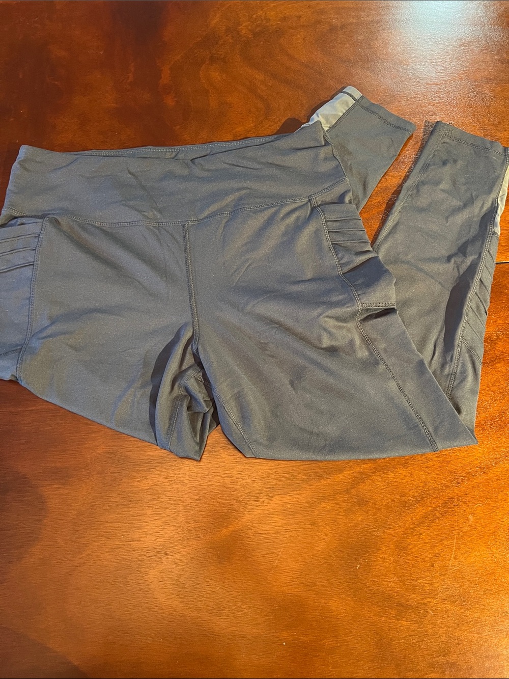 Tangerine Charcoal grey High-Waist Leggings with Side Panels